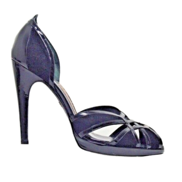 🏷️ NWT  Black New Platform Cage D'orsay Pumps Sz10 - Picture 2 of 10